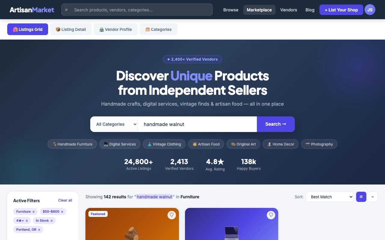 Marketplace Directory preview