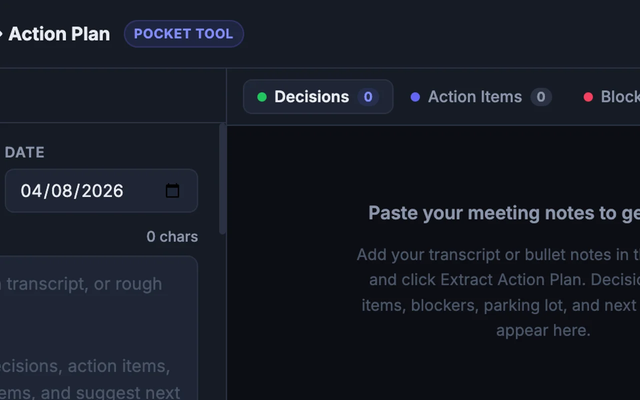 Meeting Notes → Action Plan — Blueprint preview
