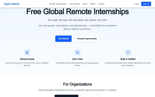 Async Interns screenshot