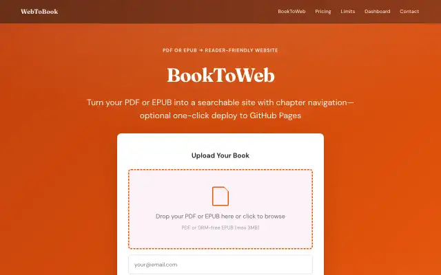 BookToWeb screenshot