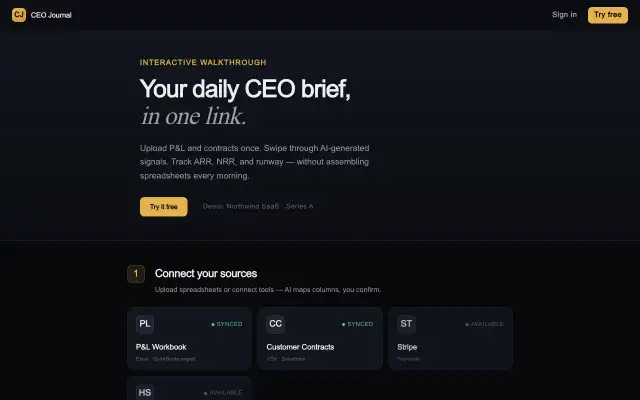 CEO Journal screenshot
