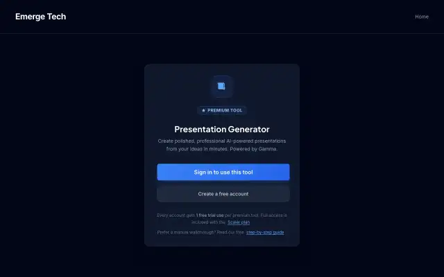 Presentation Generator screenshot