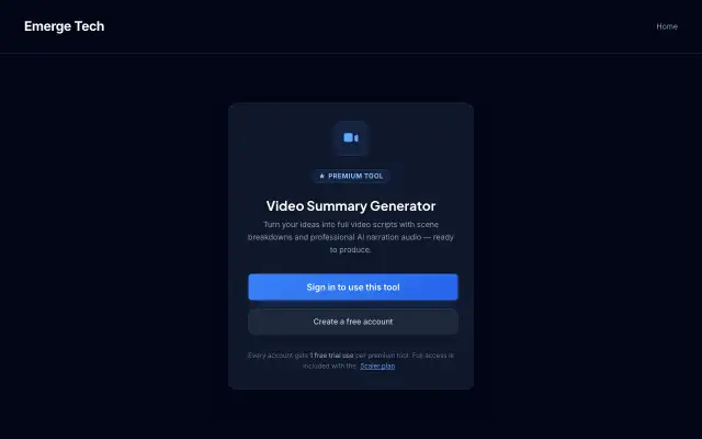 Video Summary Generator screenshot