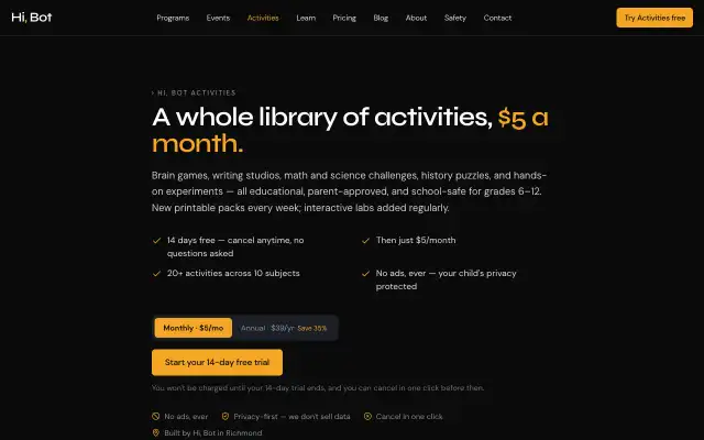 Hi, Bot Activities Pass screenshot