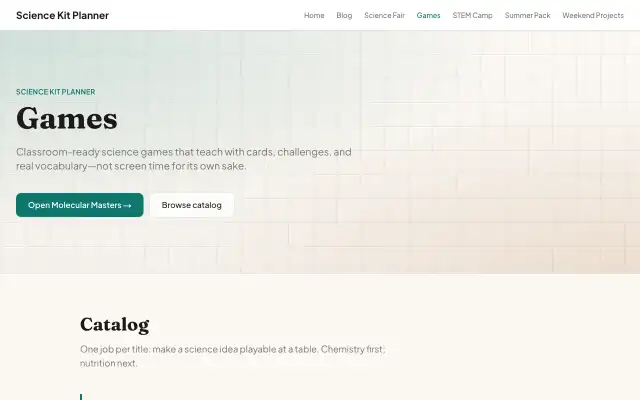 Classroom Science Games screenshot