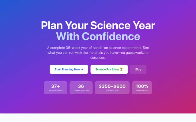 Science Kit Planner screenshot