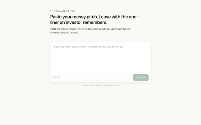 The Elevated Pitch screenshot