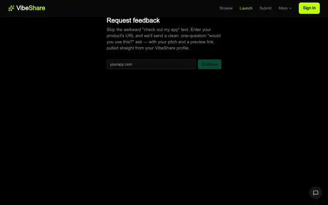 Request Feedback screenshot