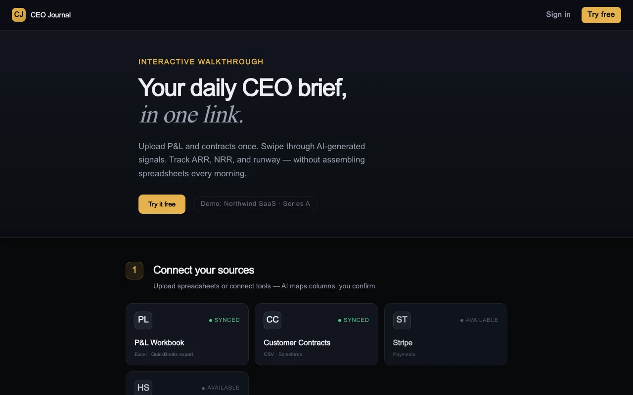 CEO Journal screenshot