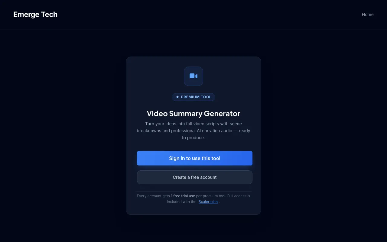 Video Summary Generator screenshot