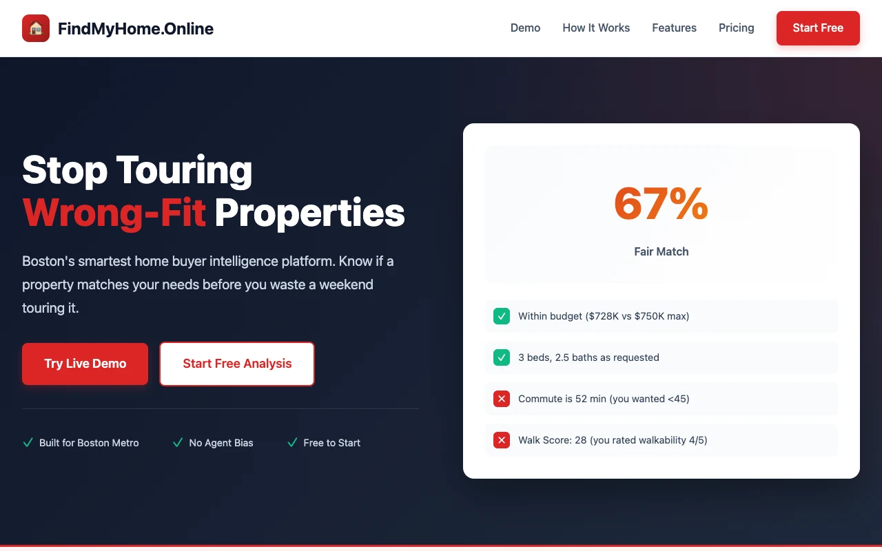 FindMyHome.Online screenshot