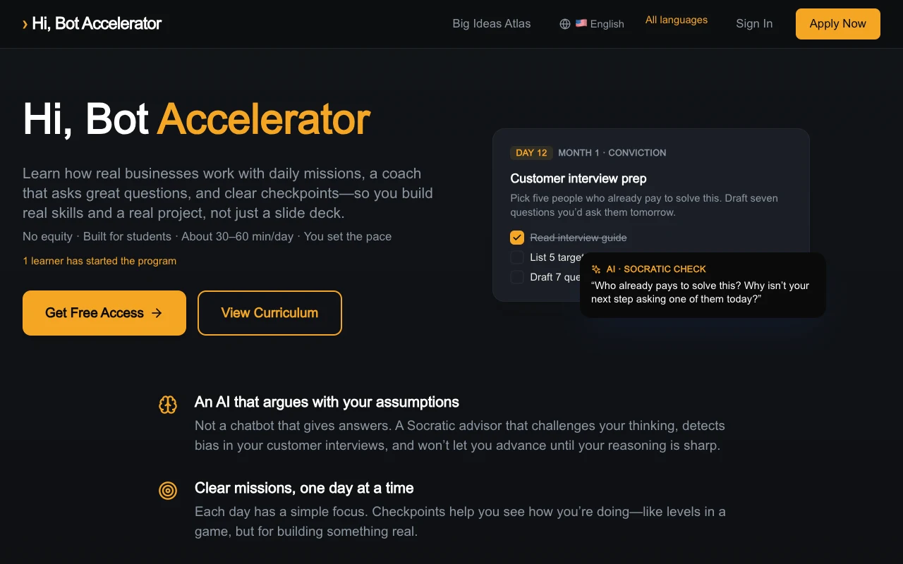 Hi, Bot Accelerator screenshot