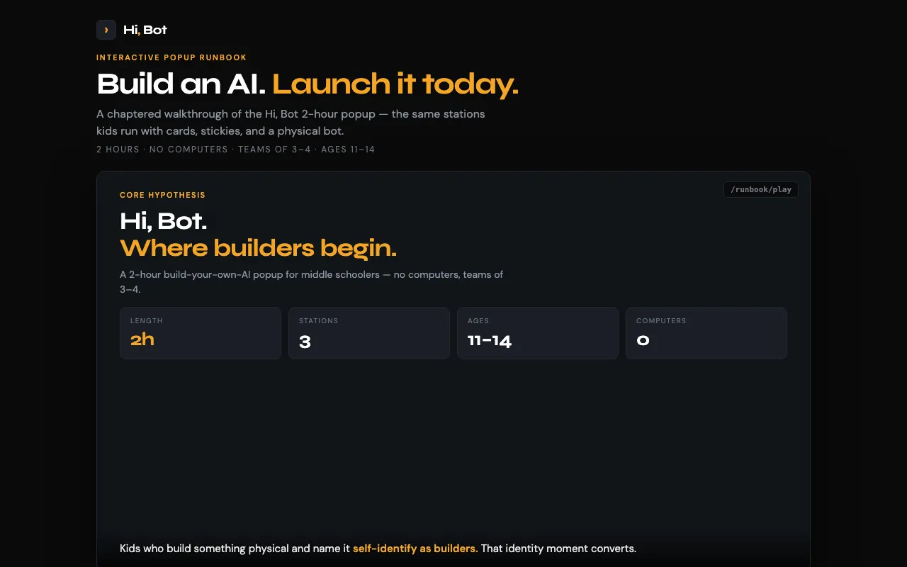 Hi, Bot Popup screenshot