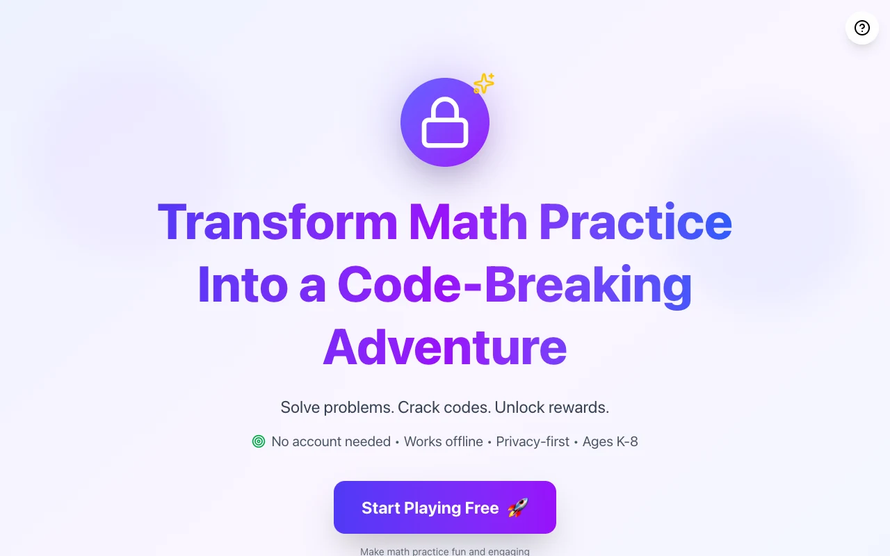 Math Code Breaker Game screenshot