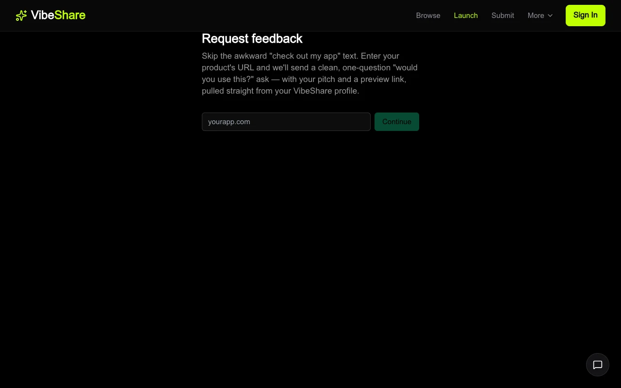Request Feedback screenshot